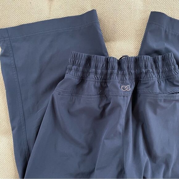 Calia Carrie Underwood Navy Blue Wide Leg Crop Pants S - Picture 2 of 7